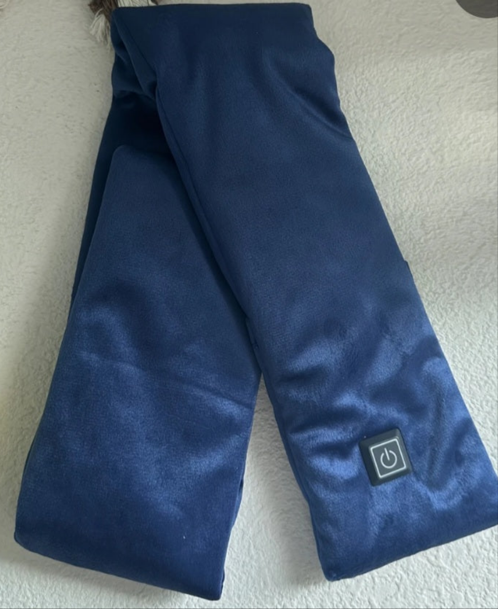 USB Heated Blue Scarf Winter