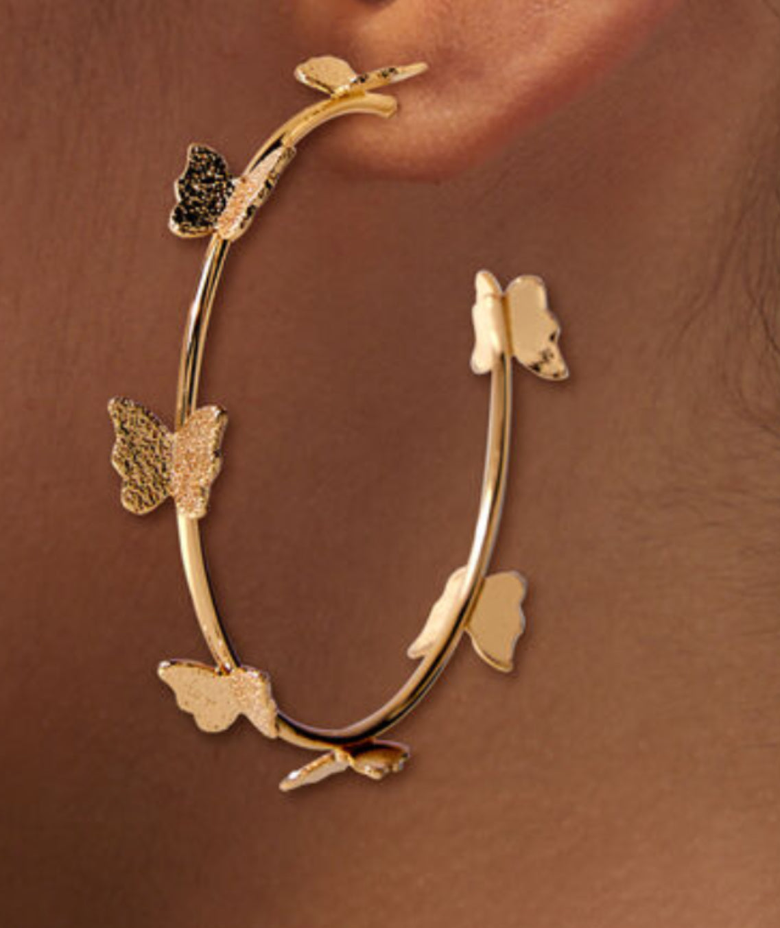 Gold Butterfly Earrings Viv & Lou