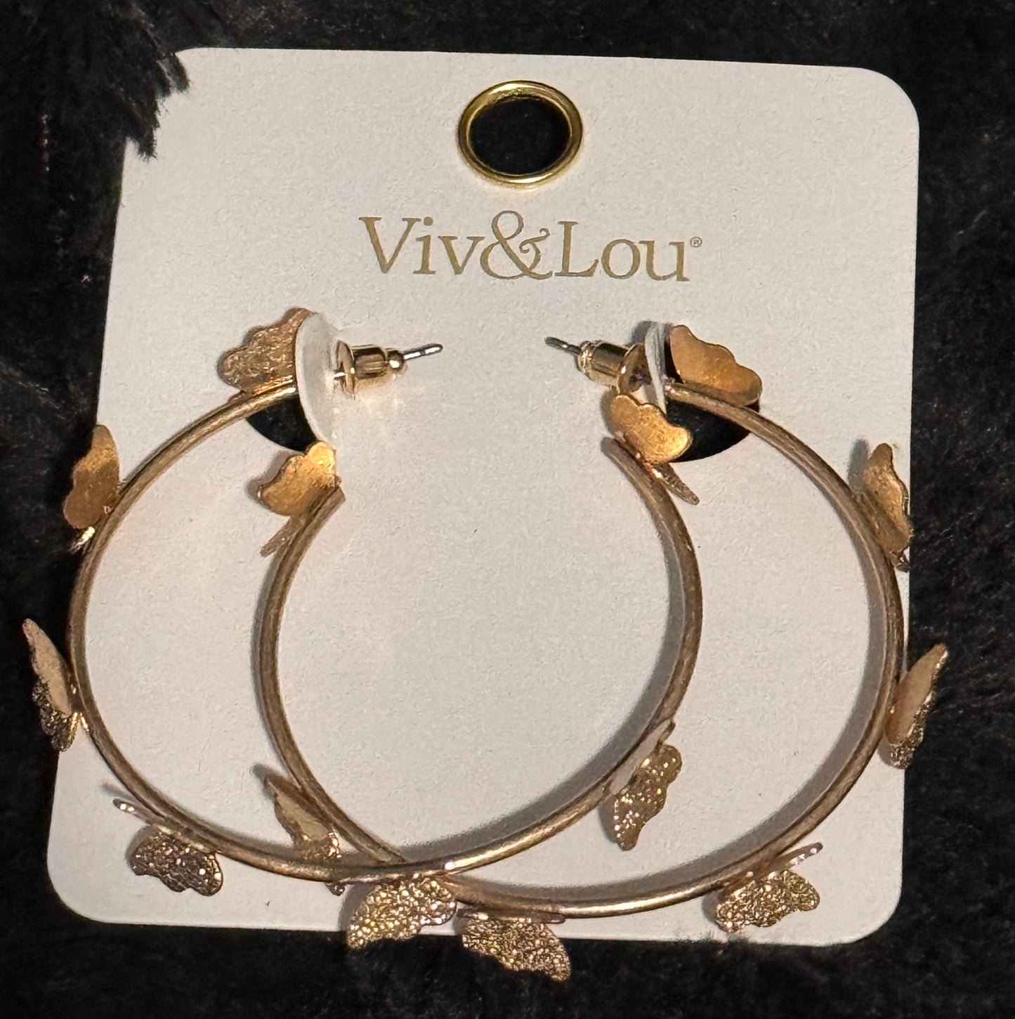 Gold Butterfly Earrings Viv & Lou