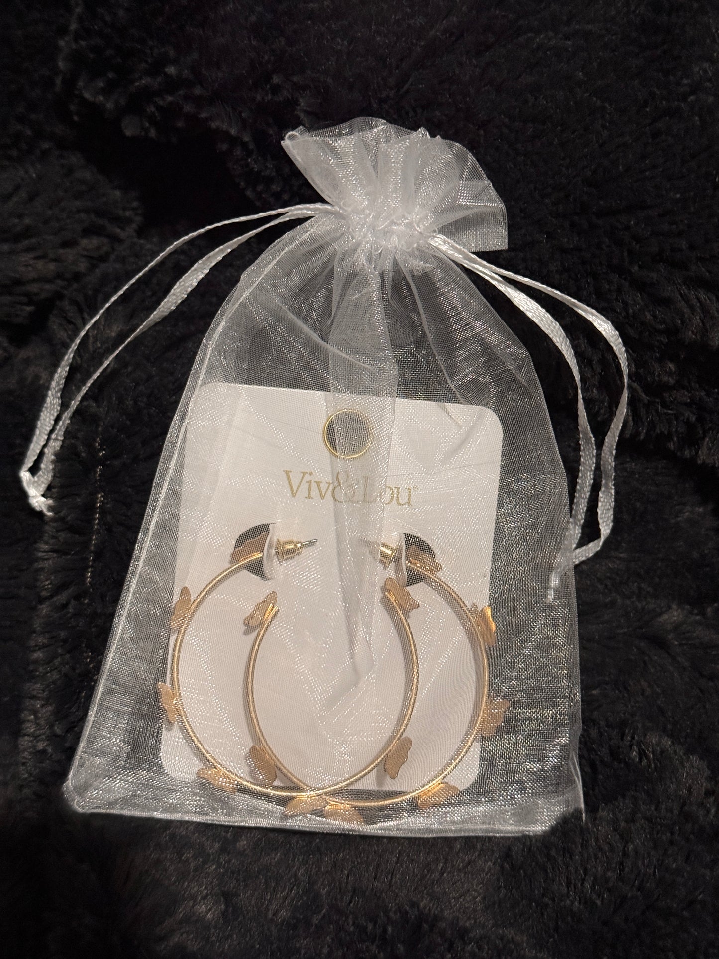 Gold Butterfly Earrings Viv & Lou