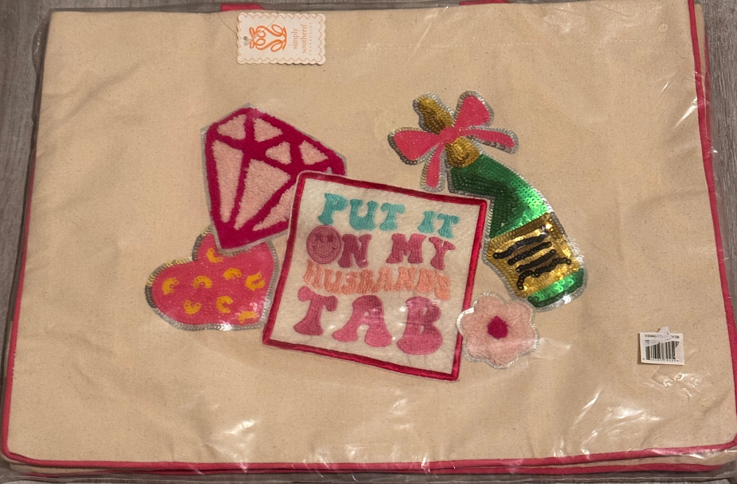 Put It On My Husbands Tab Tote - Simply Southern