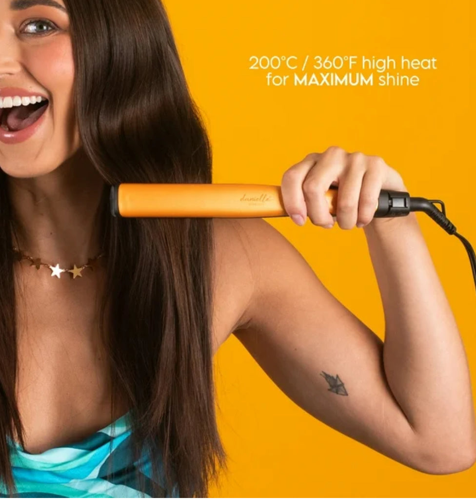 Danielle Creations 1" Ceramic Tourmaline Hair Straightening Flat Iron