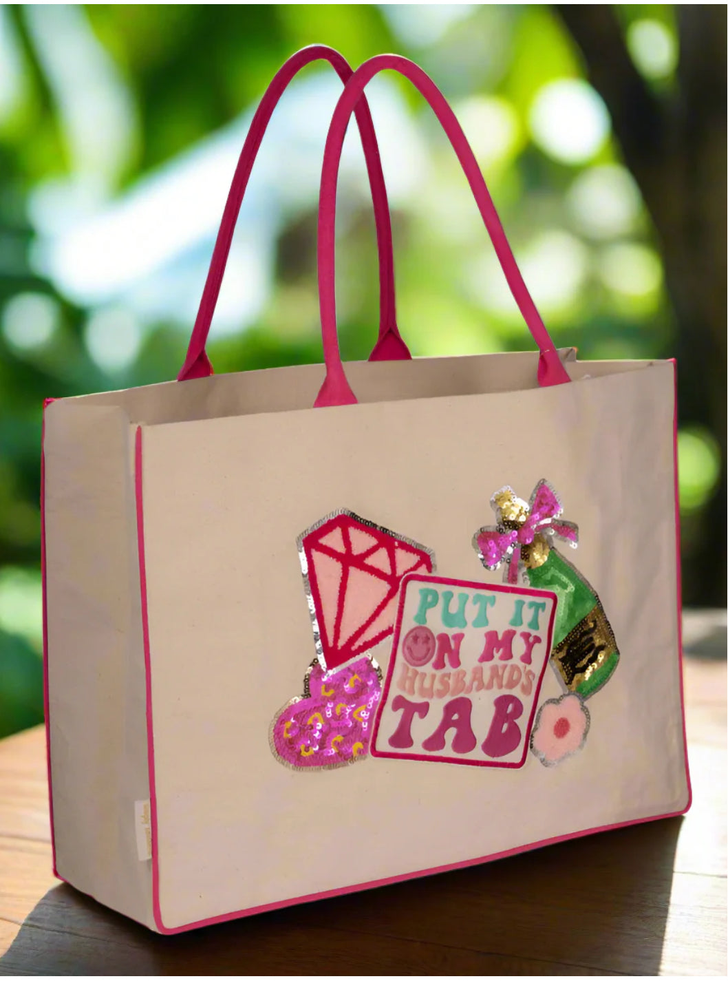 Put It On My Husbands Tab Tote - Simply Southern