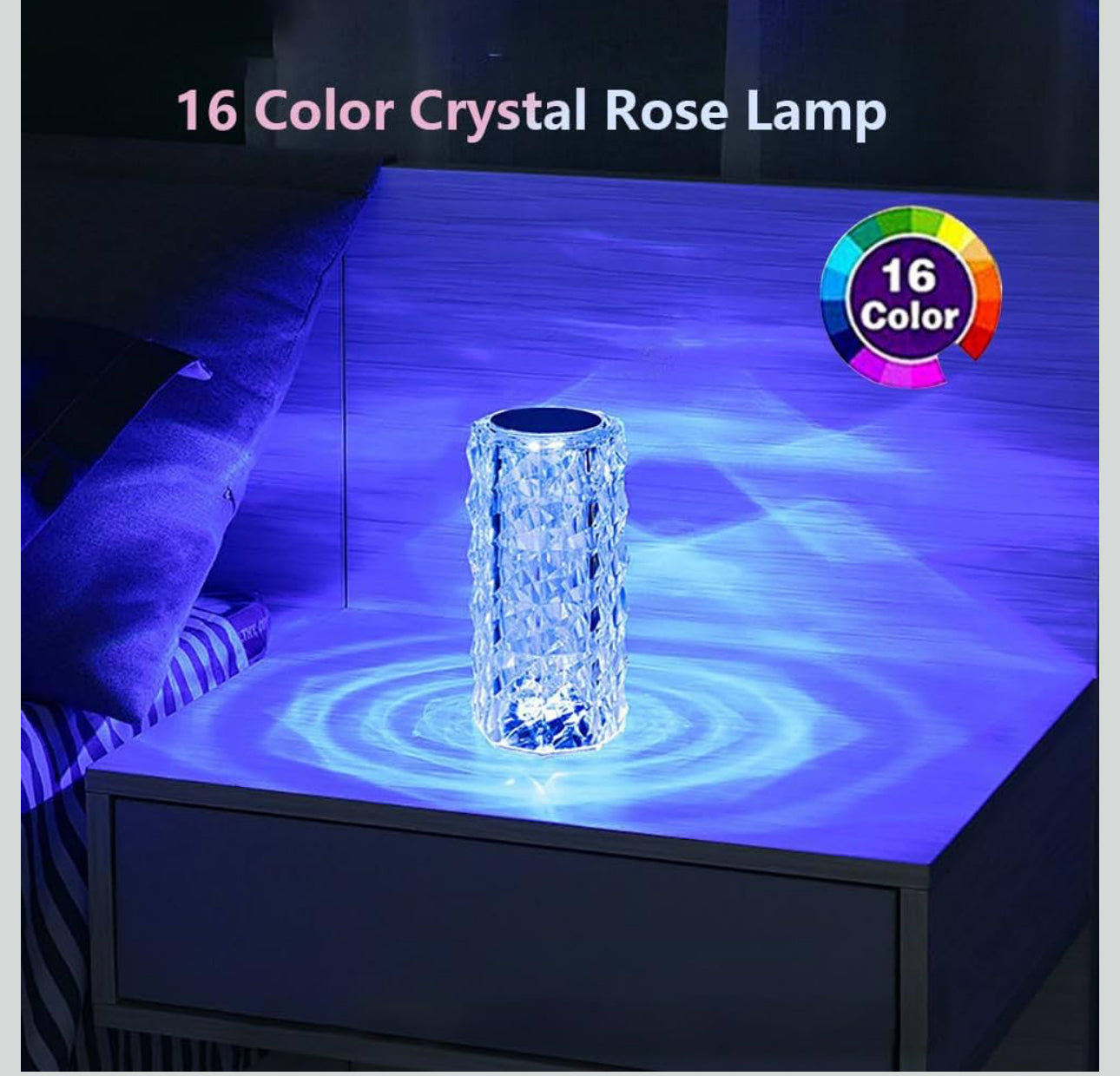 -001 New Item LED Crystal RGB Decorative Lamp