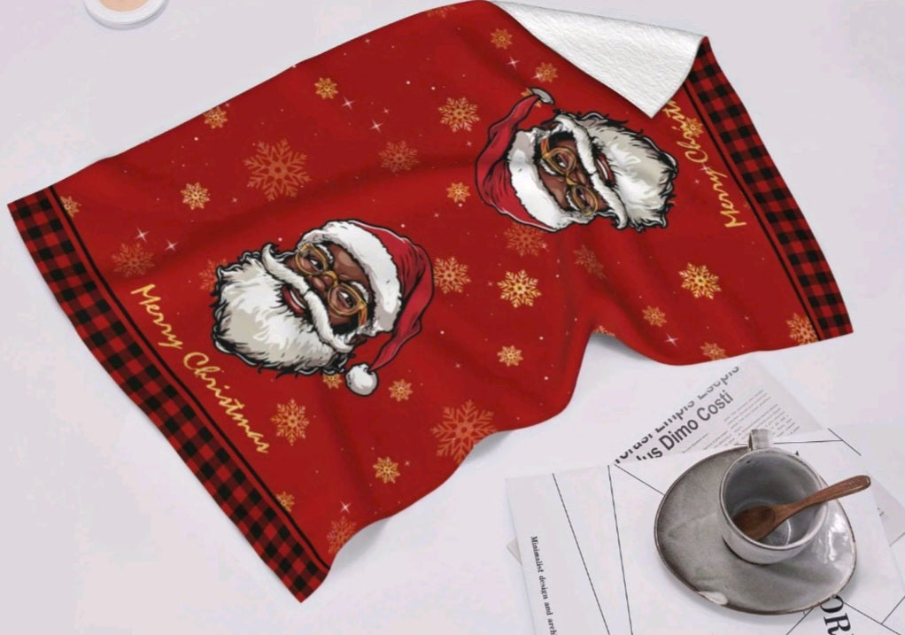 Christmas Santa Tea Towel