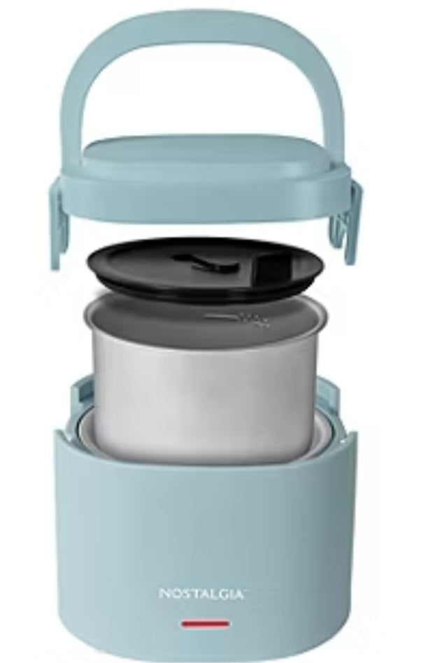 Nostalgia 20oz Portable Heated Lunchbox Slow Cooker