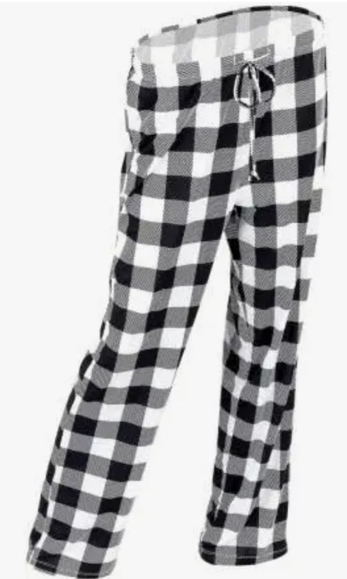 Checkered White PJ Pants Large/XL