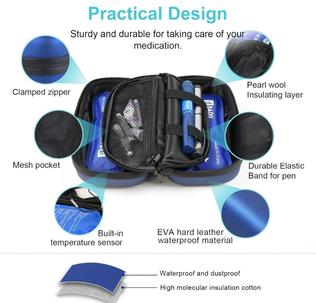 Insulin Cooler Travel Case w/Temperature Display