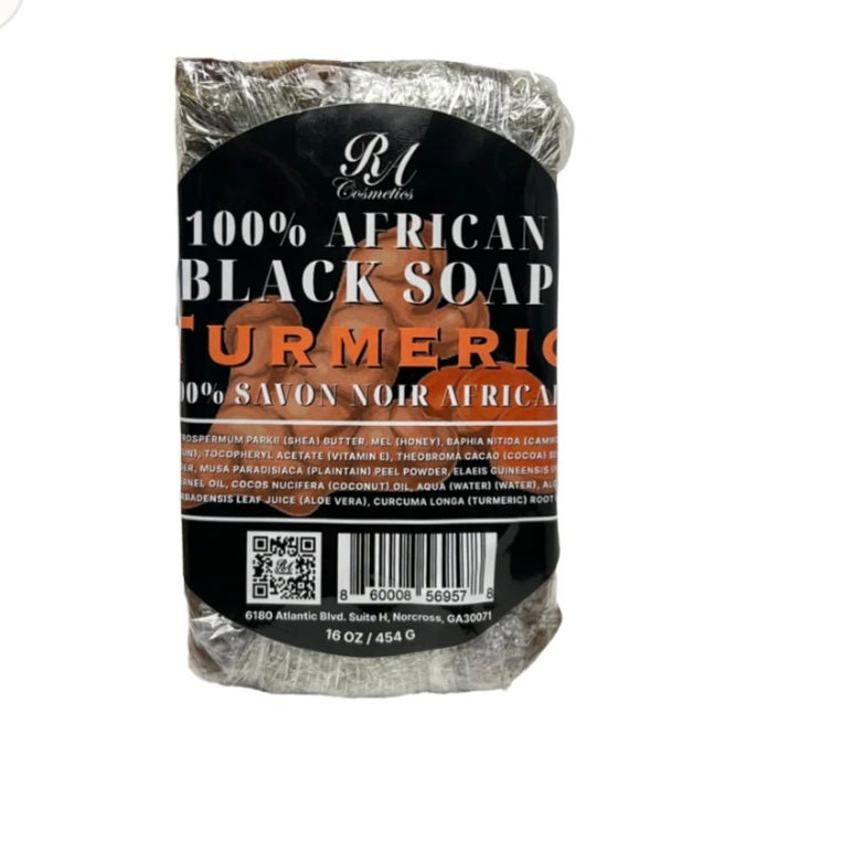 African Black Soap with Tumeric Oil 16oz