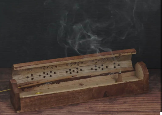 9d Wooden Incense Box Serenity 10 Coastal Flora Incense Included