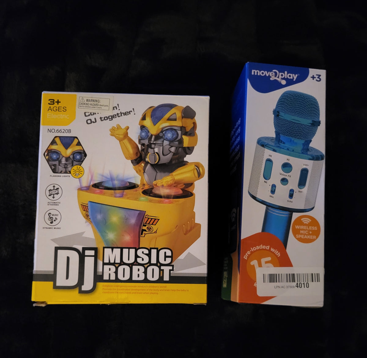 Kids Music & Karaoke Toy Bundle – DJ Dancing Music Robot & Move2Play Bluetooth Microphone