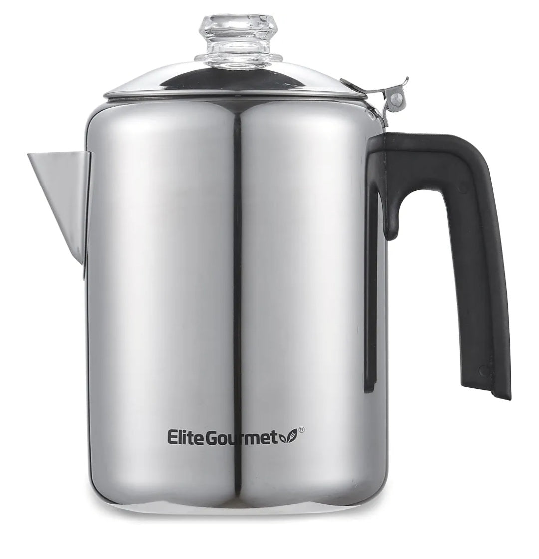 Elite Gourmet EC008X Classic 8-Cup Stovetop Coffee Percolator