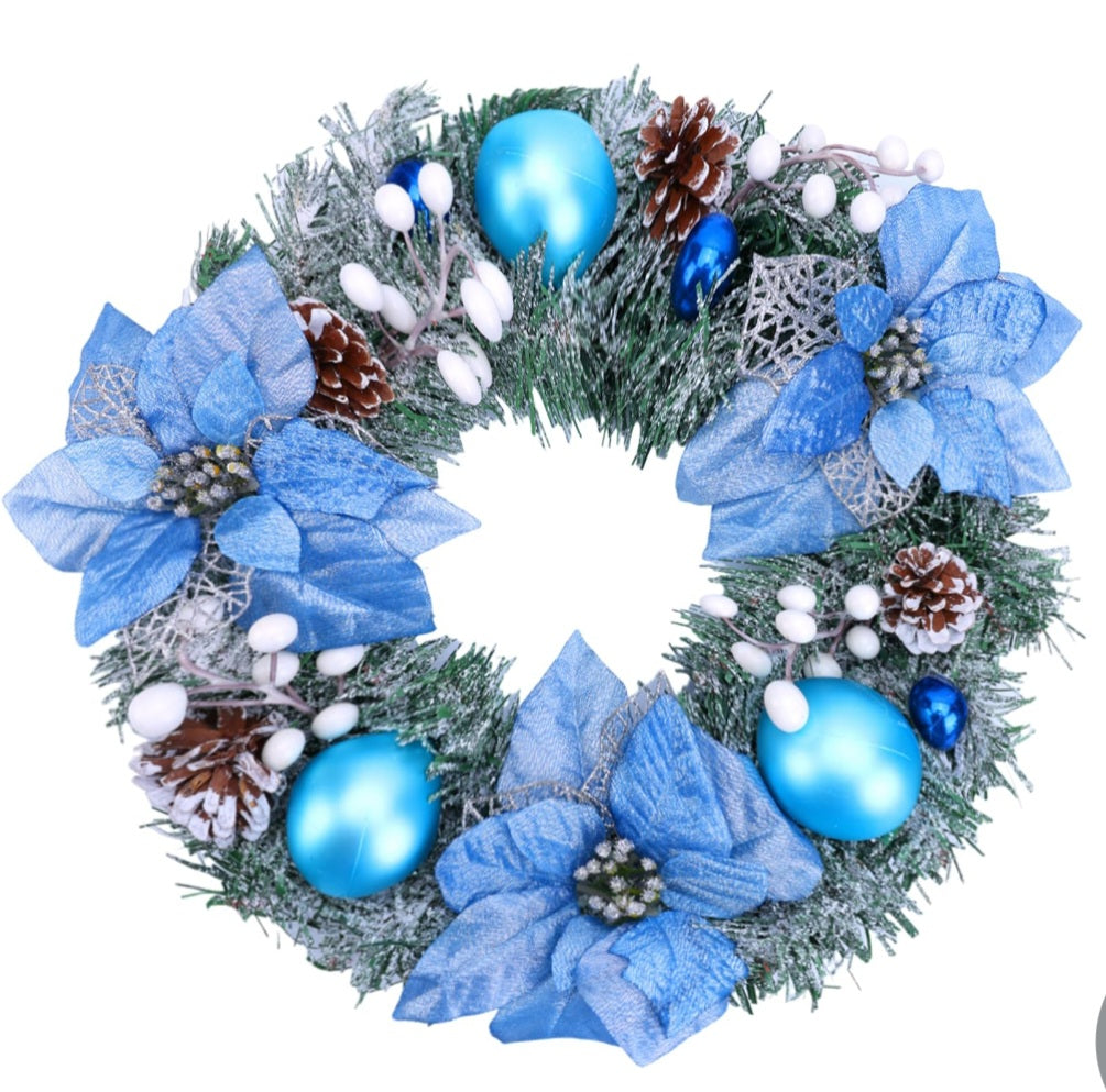 Winter Eucalyptus Artificial Faux 20inch Evergreen Wreath