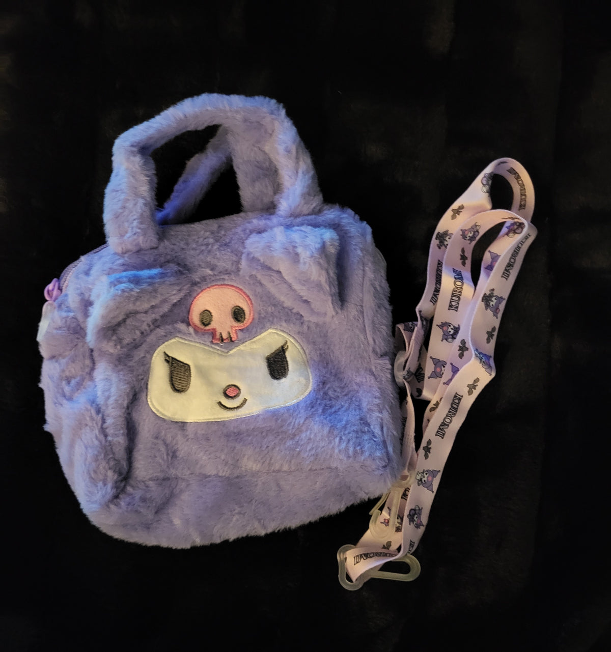 Pastel Purple Furry Purse/Tote with a Crossbody Strap