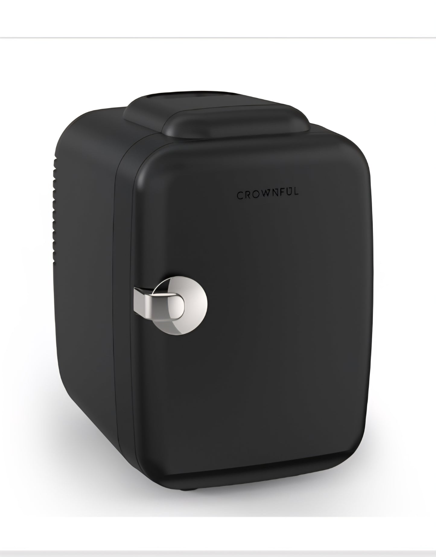 -001 NEW ITEM- CROWNFUL Mini Fridge, 4 Liter/6 Can Portable Cooler and Warmer Personal Fridge for Skin Care, Cosmetics, Food,Great for Bedroom, Office, Car (Black)