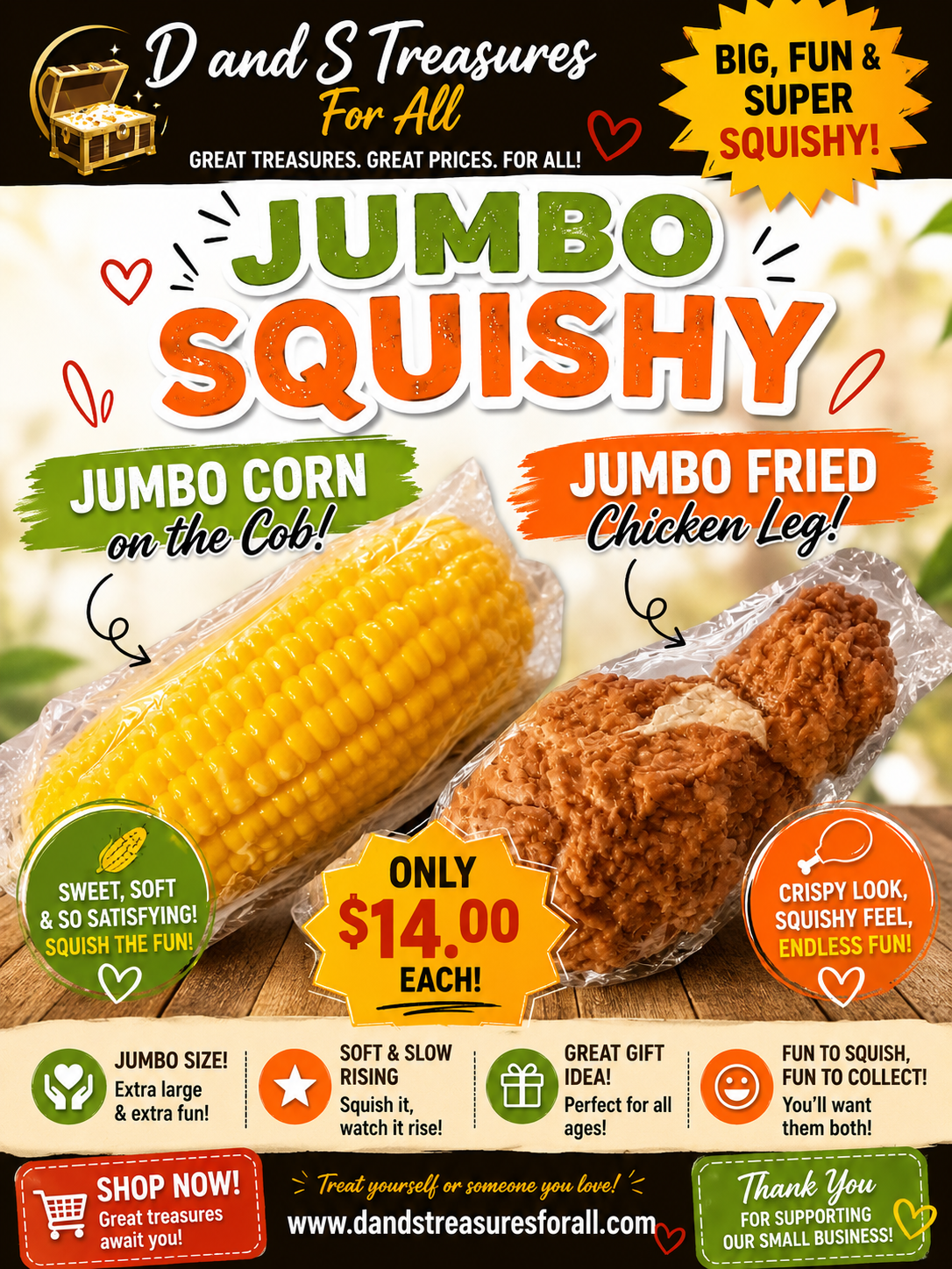 Jumbo Corn on the Cob Squishy