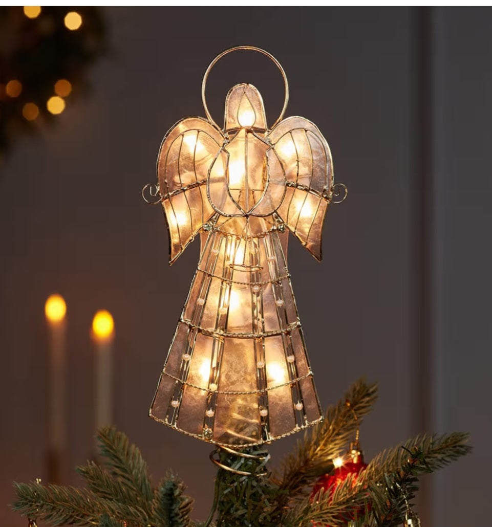 Kurt Adler 10-Light Capiz Angel Treetop with Vines and Pearls, 9.75-Inch Inventory #231-181
Inventory #778-968