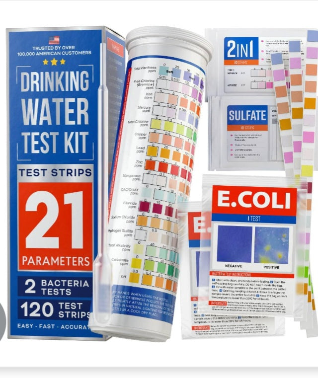 -001 NEW ITEM- Drinking Water Testing Kit 120 Strips