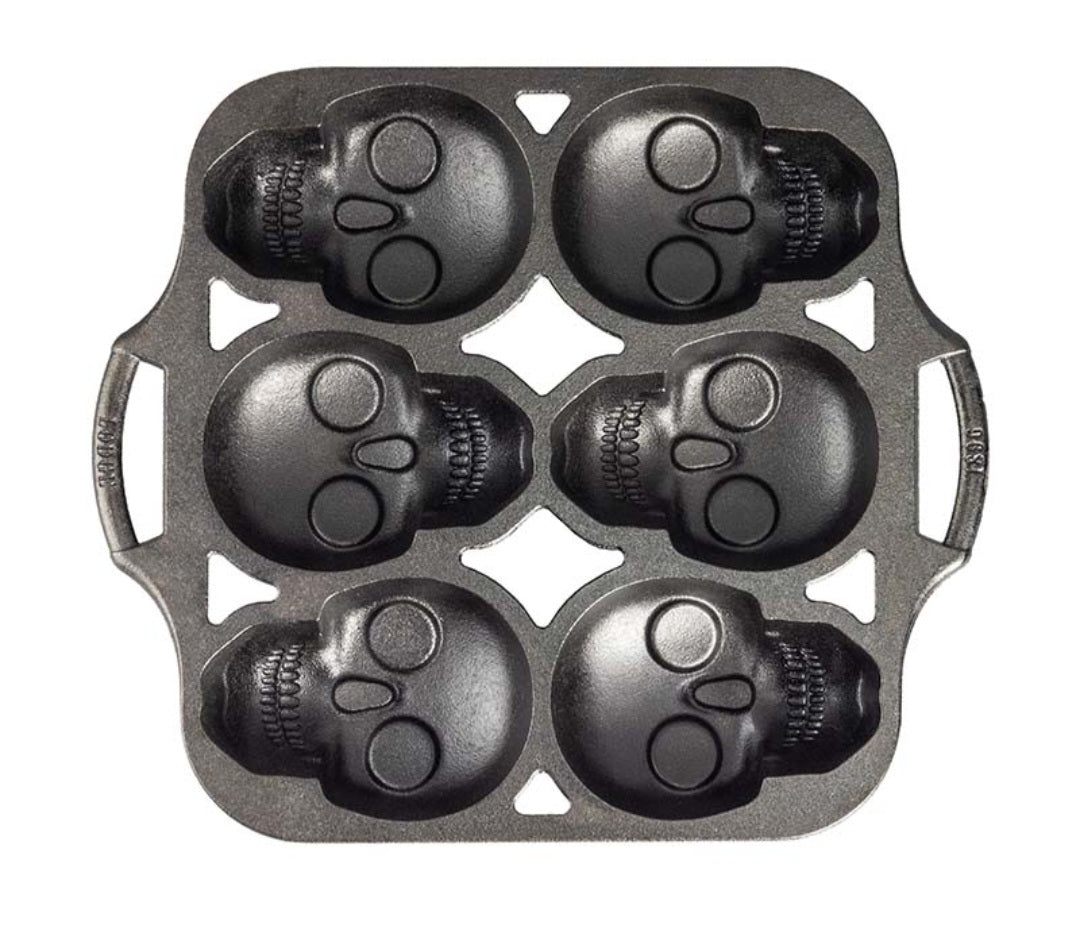 Lodge Cast Iron Skull Mini Cake Pan