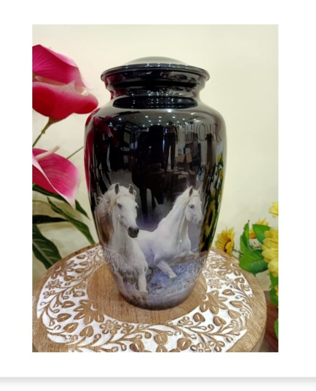 Running Free Horses Cremation Urn for Human Ashes!