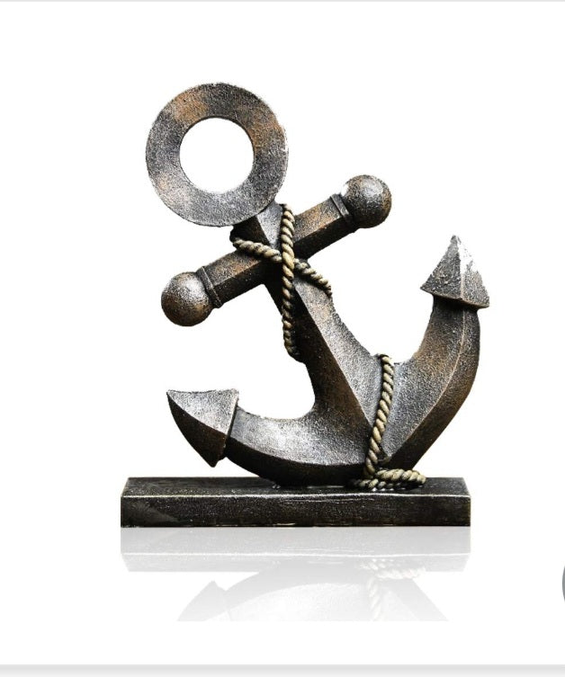 Anchor Rudder Art Home Decor - Brown