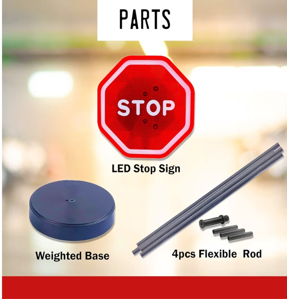 Flashing LED Stop Sign Garage Parking Assistant
