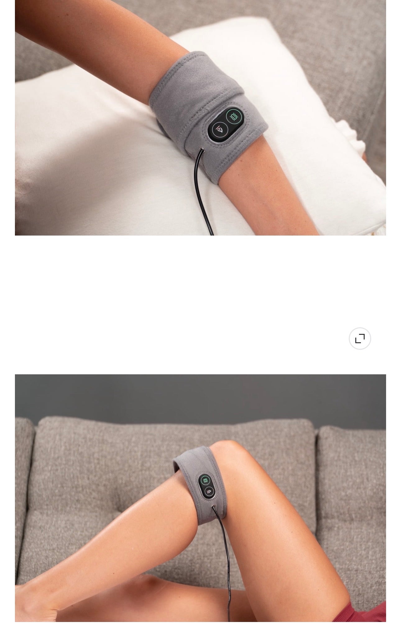 Sharper Image Calming Heat Massaging Flexi Wrap, Soothing Heat &Vibrations, Gray