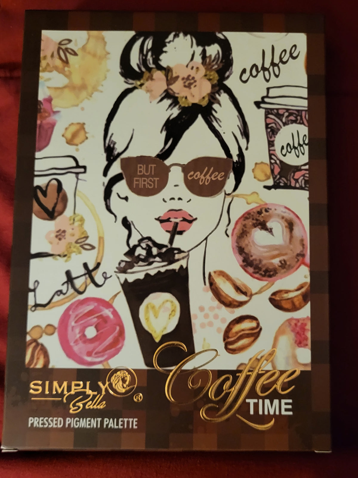 Simply Bella "Coffee Time" Pressed Pigment Book Palette Full Face