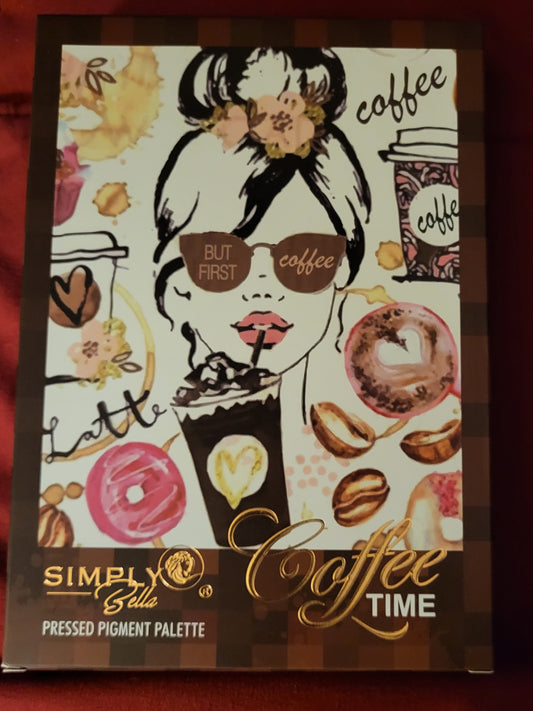 Simply Bella "Coffee Time" Pressed Pigment Book Palette Full Face