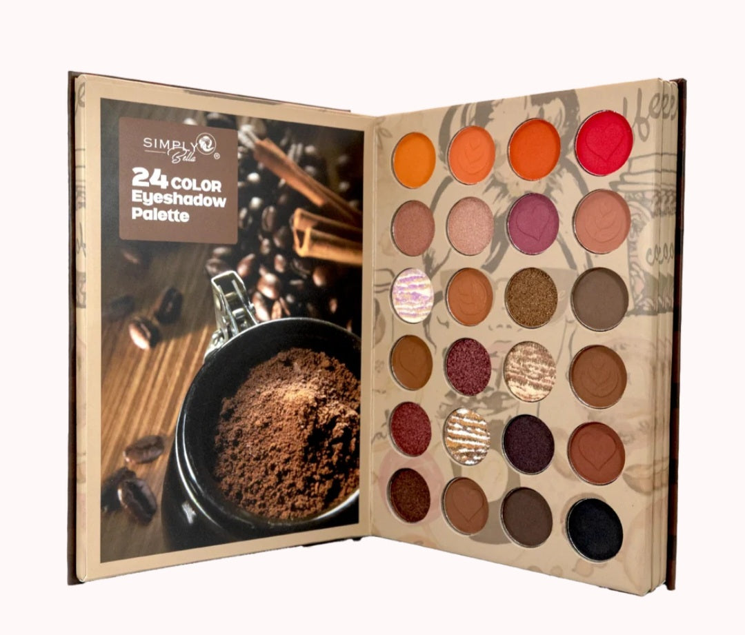 Simply Bella "Coffee Time" Pressed Pigment Book Palette Full Face