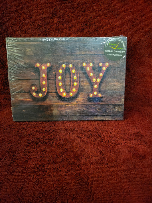 LED Light up Joy Sign with stand