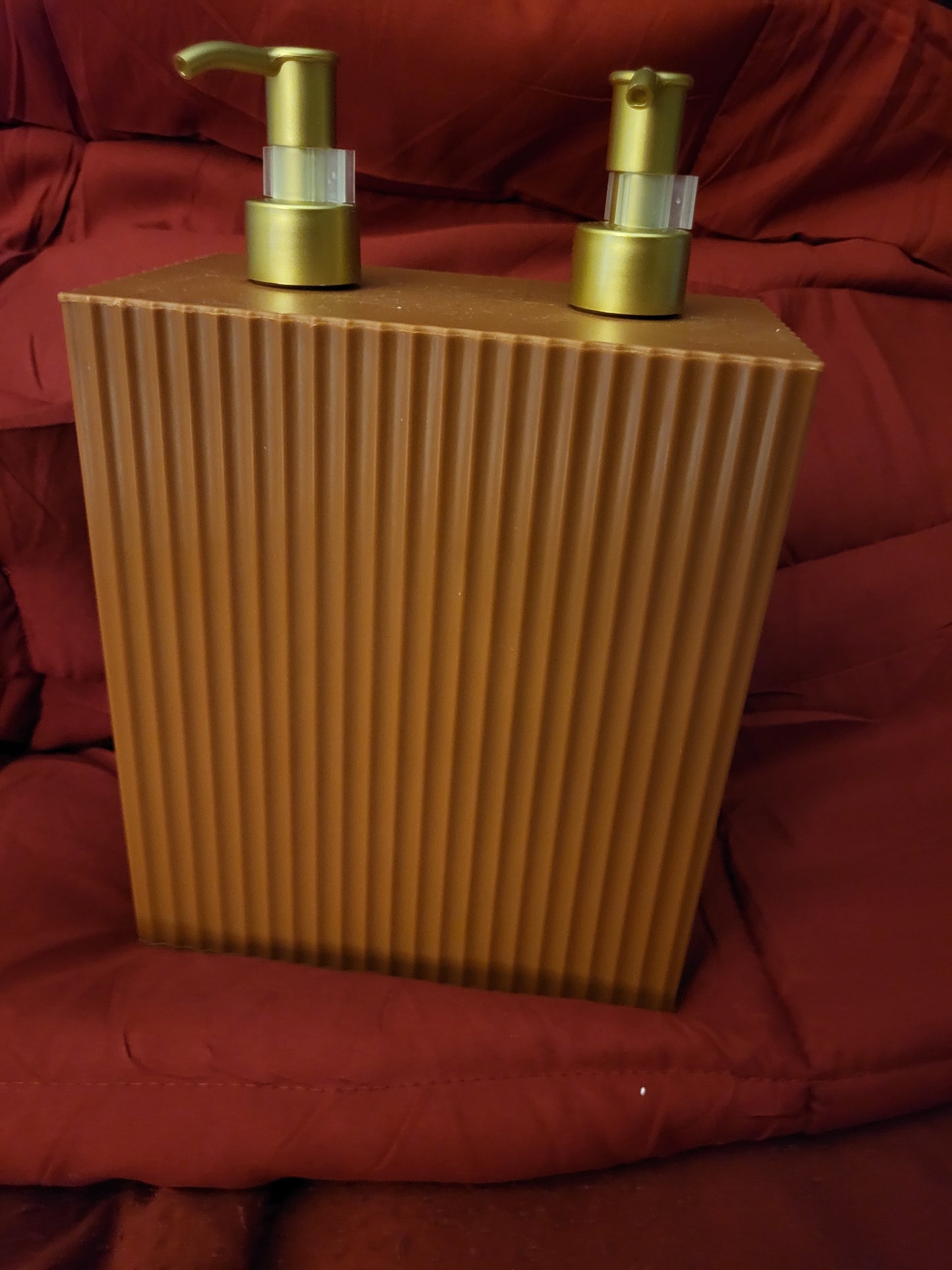 Double Pump Bottle-- Rust Bathroom