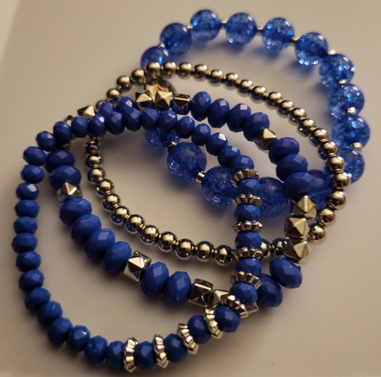 Jewelry Blue Bracelet Set
