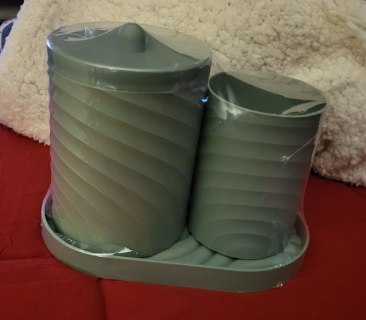 Bathroom Organizer 3 Piece Sage Green