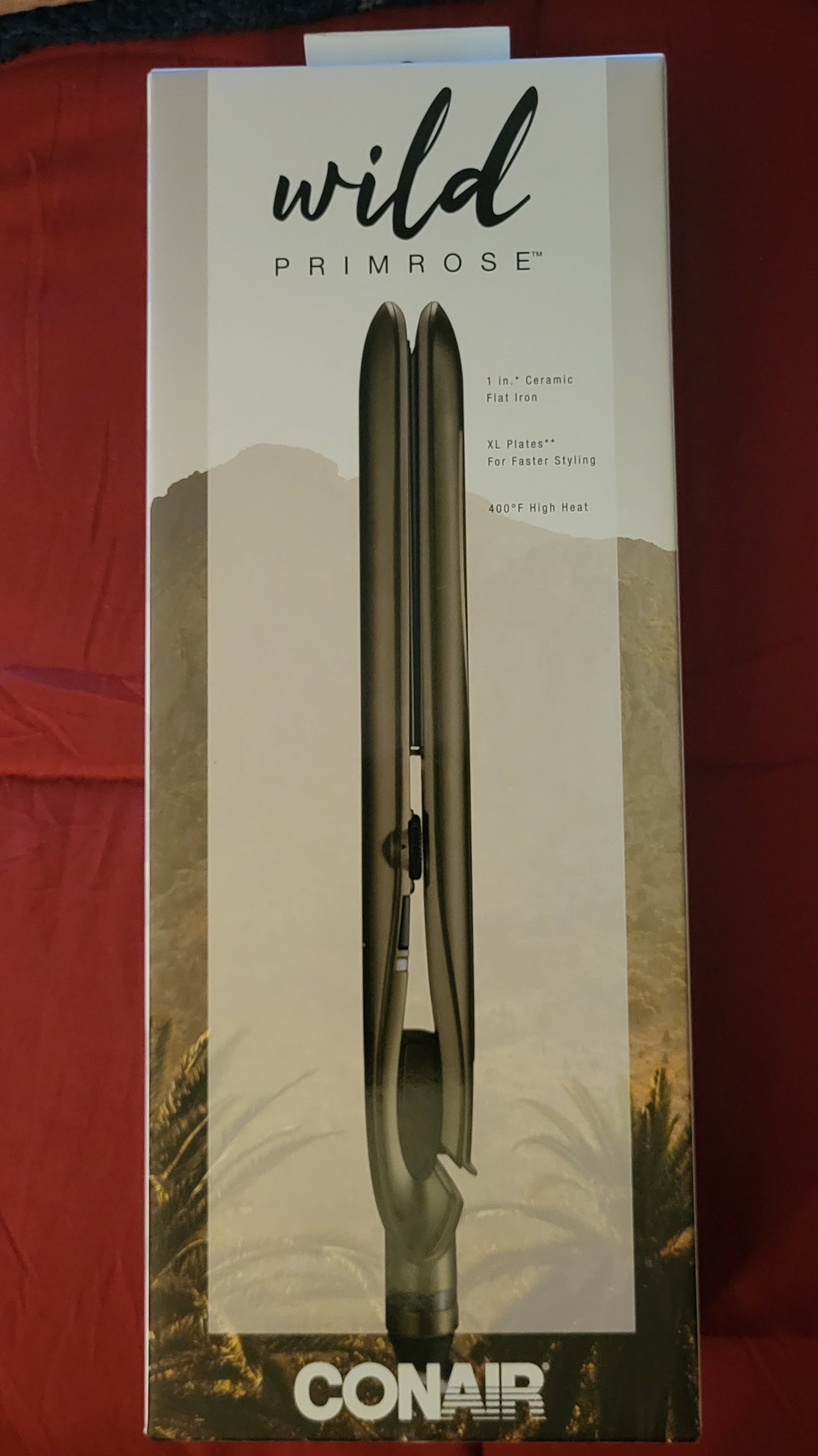 Conair Wild Primrose Professional 1 inch Ceramic Flat Iron Hair Straightener
