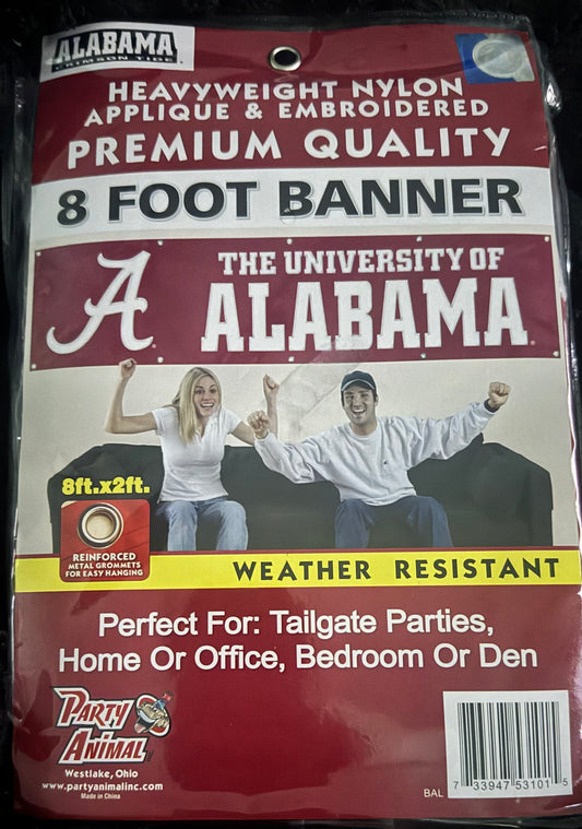 The University Of Alabama 8 Foot Banner