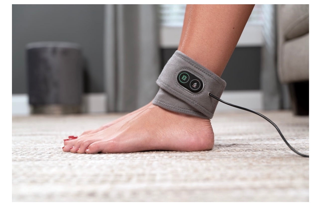 Sharper Image Calming Heat Massaging Flexi Wrap, Soothing Heat &Vibrations, Gray