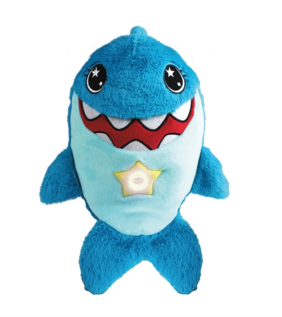 Star Belly Dream Lites Stuffed Animal Night Light Snuggly Blue Shark