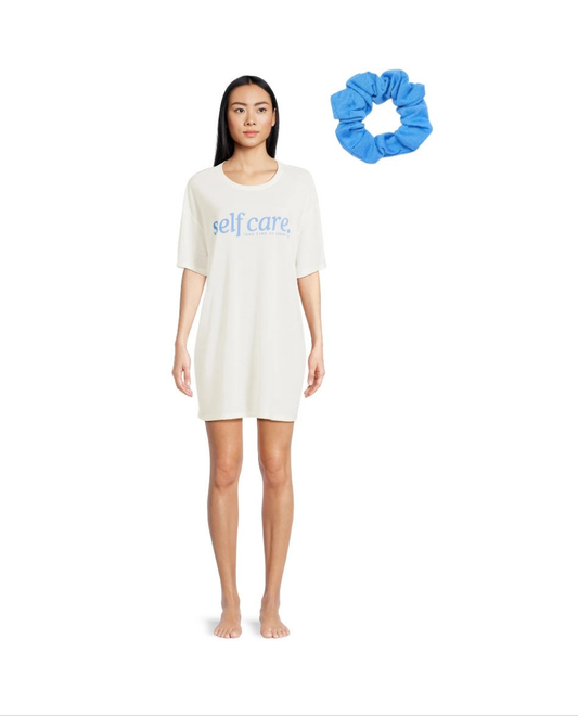 Oversized Sleepshirt and Scrunchie Set (MEDIUM)