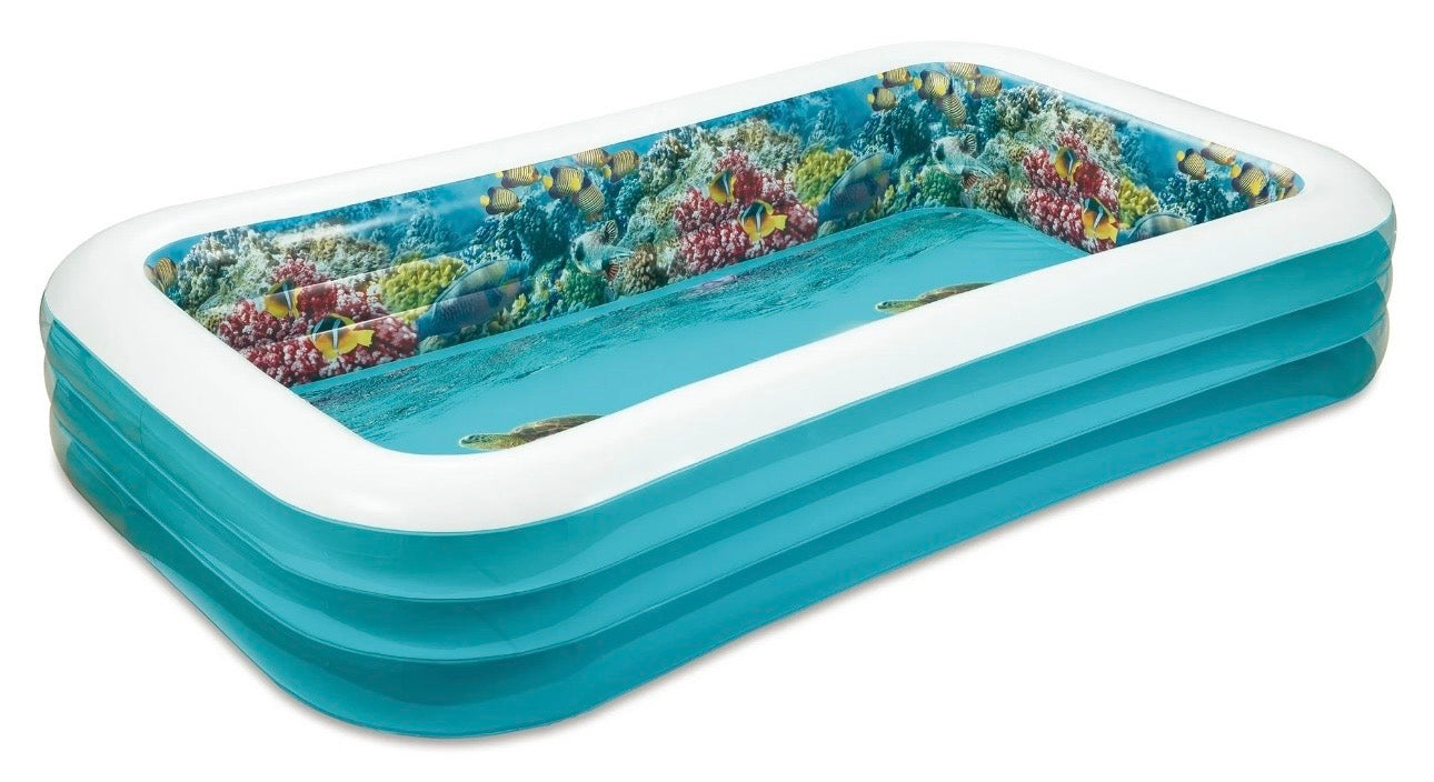 Summer Waves 3D Action Inflatable Pool 6'3"x3'6"x18" 110 Gal 3D Goggles
