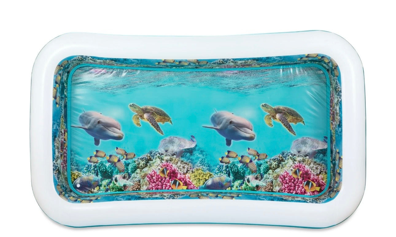 Summer Waves 3D Action Inflatable Pool 6'3"x3'6"x18" 110 Gal 3D Goggles