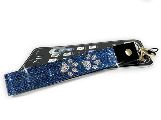 Blue Paw Print Phone Wristlet -Jacqueline Kent