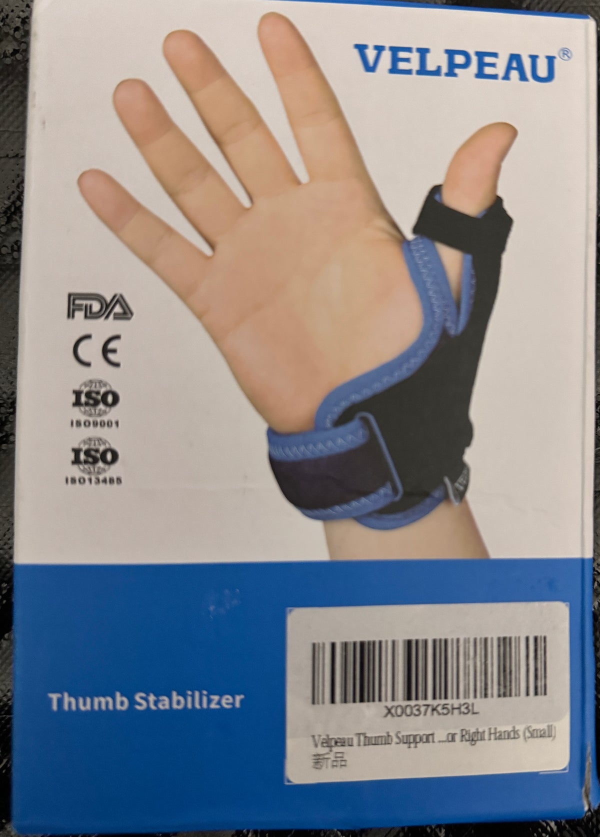 Velpeau Thumb and Wrist Brace Spica Splint for for Arthritis and Support, S
