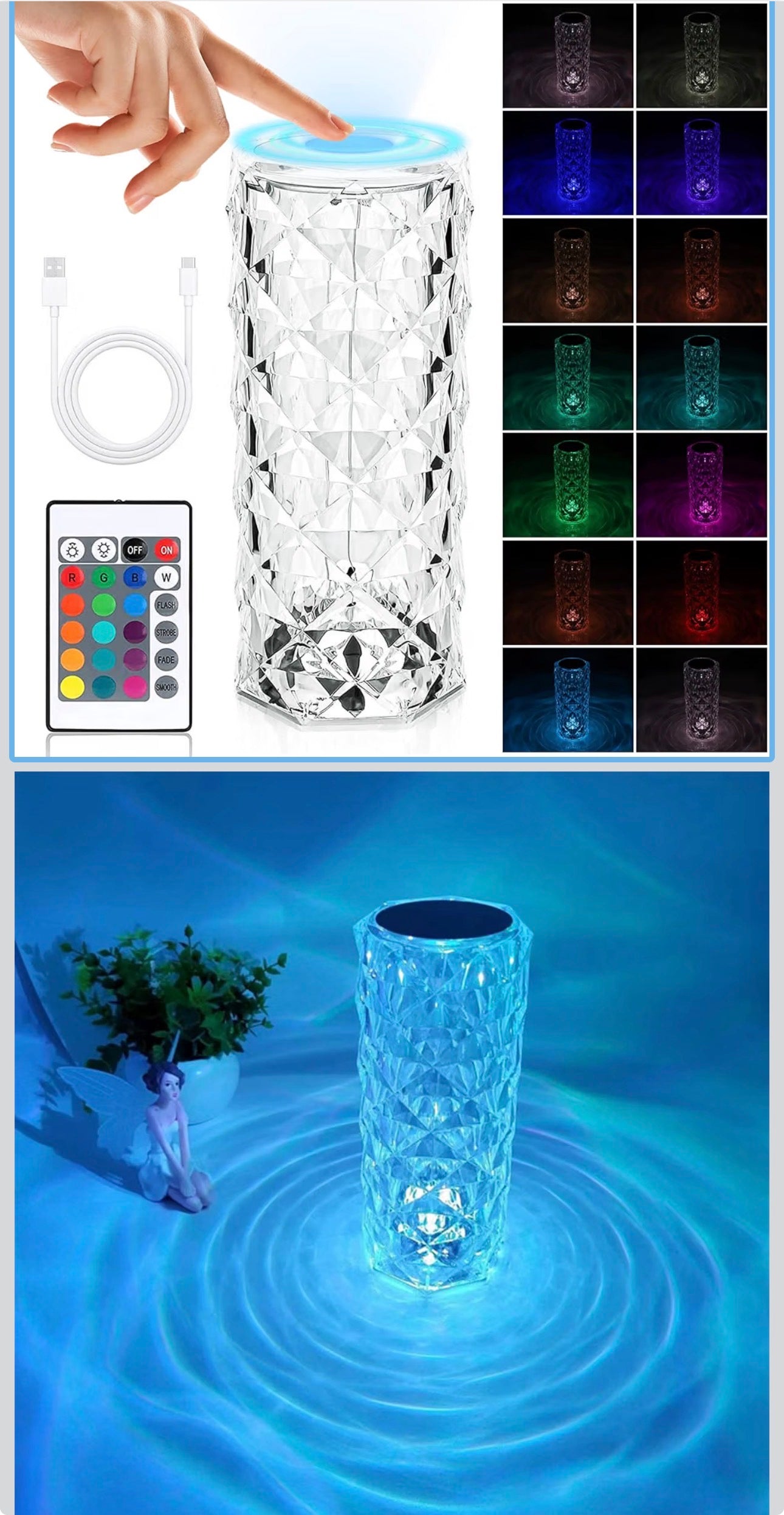 Tech Mod LED Crystal RGB Lamp