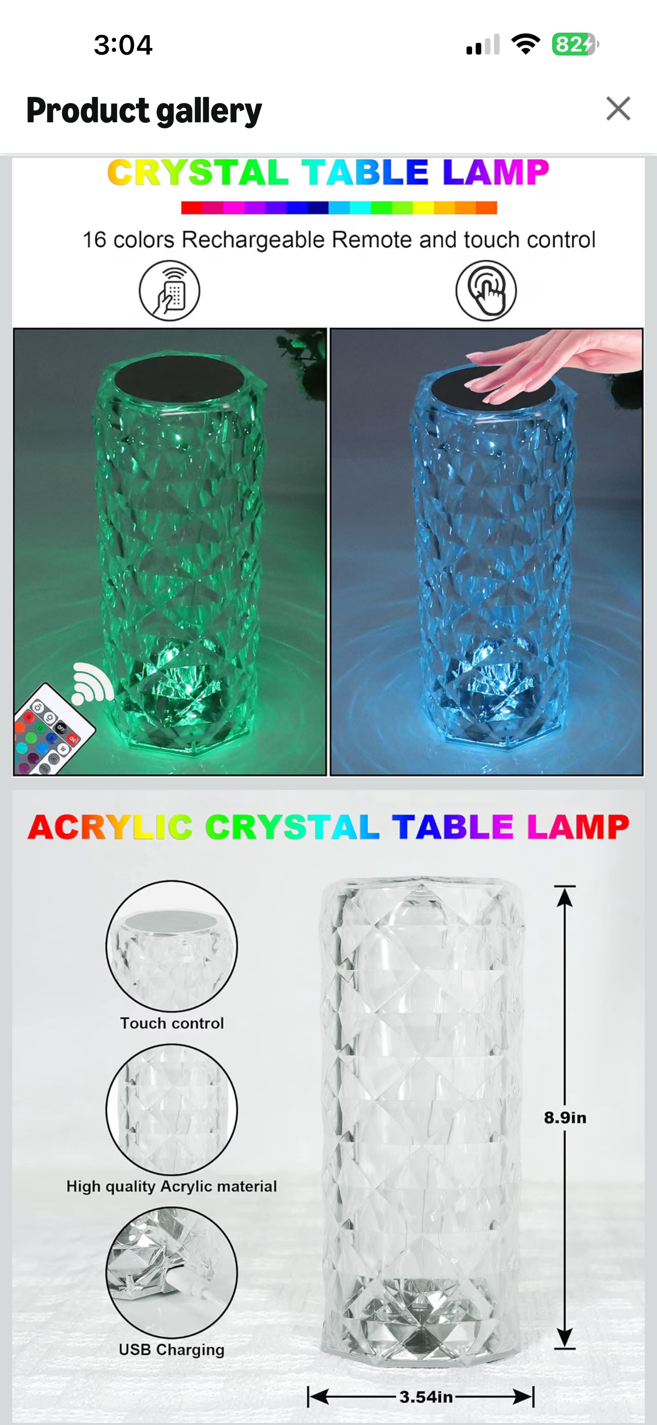 Tech Mod LED Crystal RGB Lamp