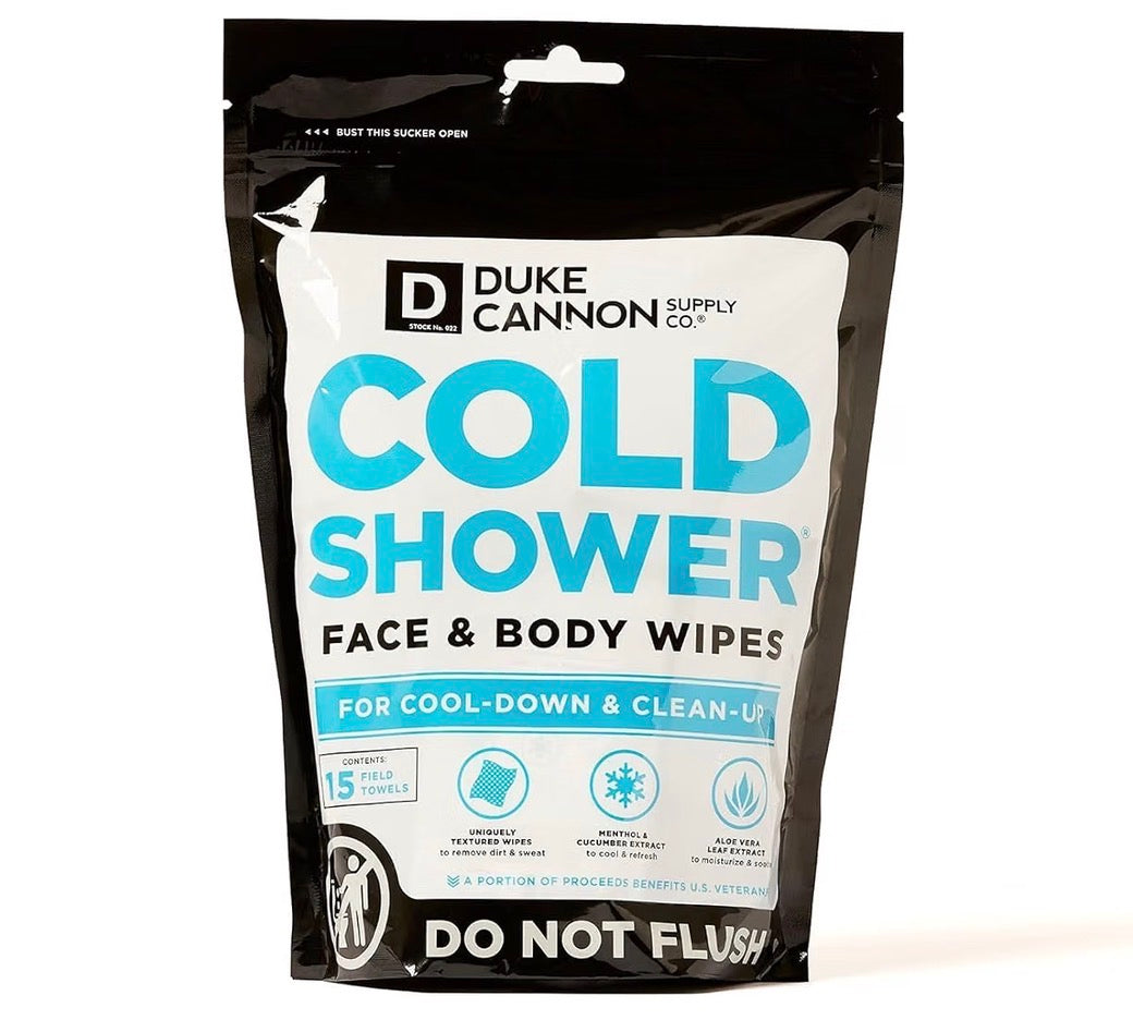Duke Cannon Cold Shower Cooling Field Towels White, 15 Pack