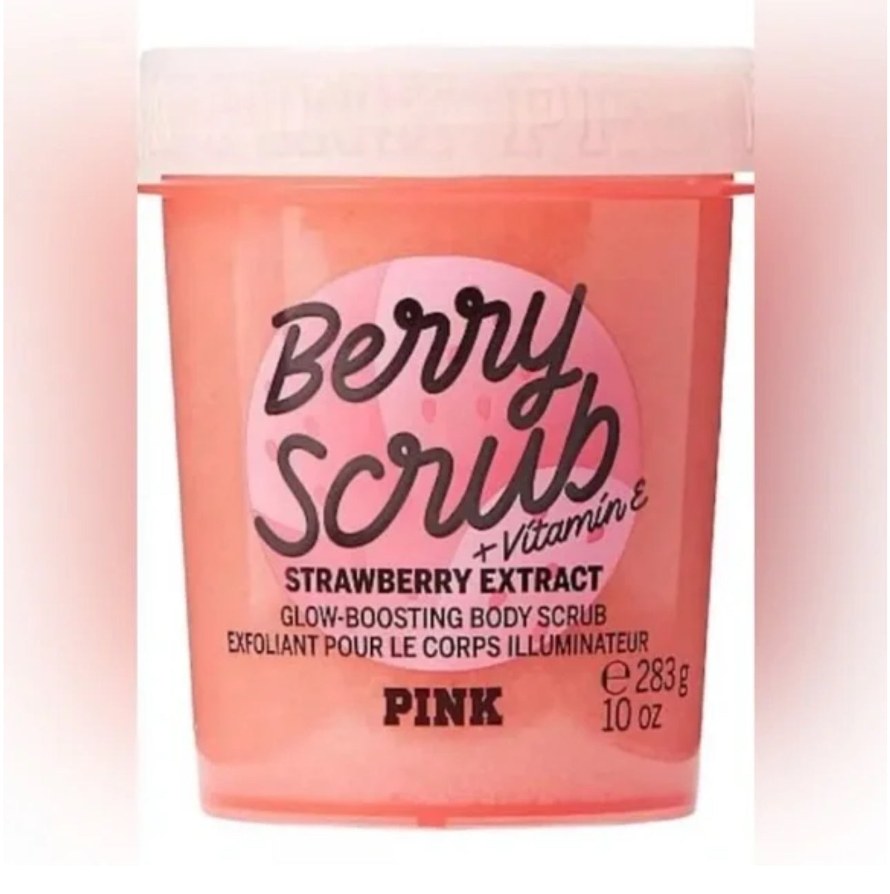 1 Victoria Secret Pink Strawberry Nourishing Body Scrub 10 oz (Strawberry)