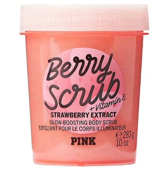 1 Victoria Secret Pink Strawberry Nourishing Body Scrub 10 oz (Strawberry)