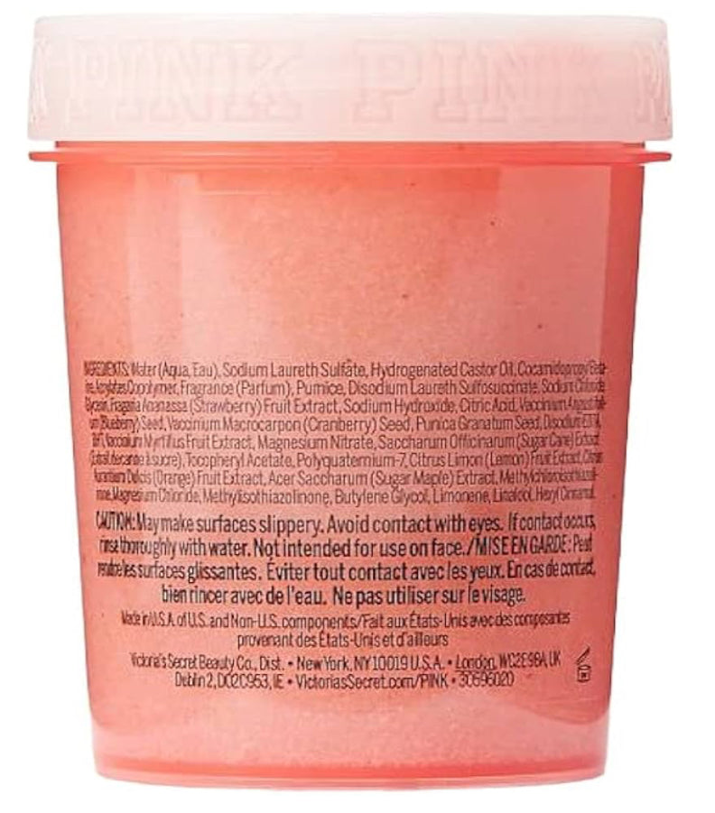 1 Victoria Secret Pink Strawberry Nourishing Body Scrub 10 oz (Strawberry)