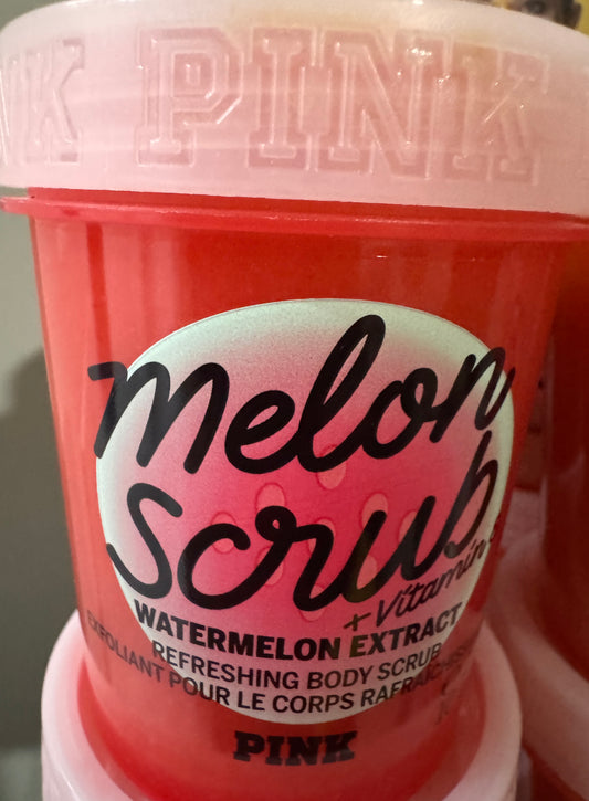 1 Victoria Secret Pink Melon (Watermelon)Nourishing Body Scrub 10 oz (Melon)